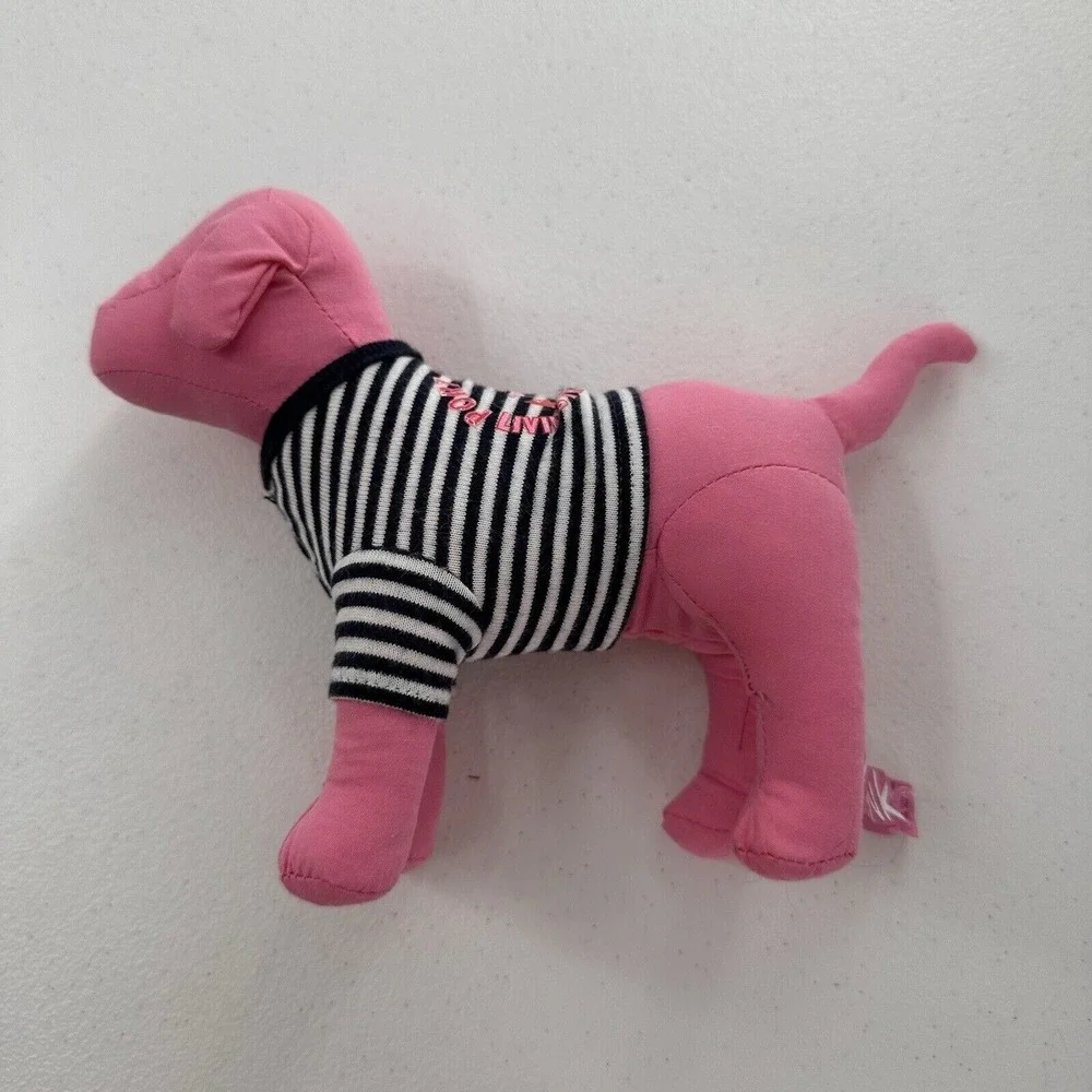 Victorias Secret Pink Dog Plush Striped Anchor Shirt Nautical‎ Hoodie Good Life
